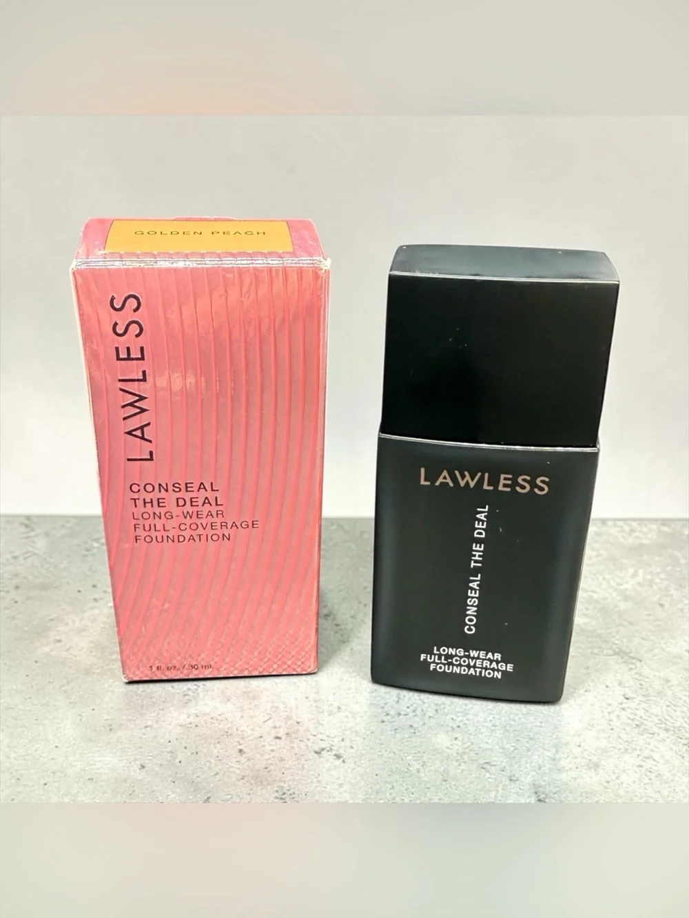 🍑LAWLESS🍑Conceal The Deal Foundation in Golden Peach/NIB
